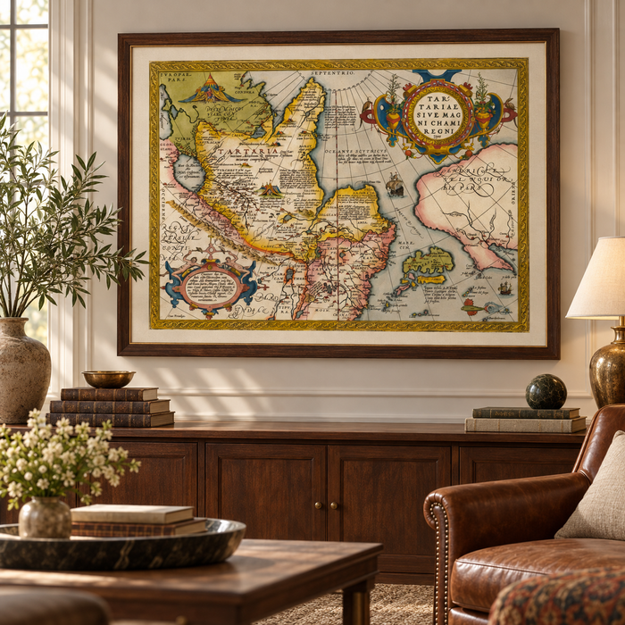 Beautiful Vintage Map of Tartaria 1570 | Old Map Print | Vintage Wall Art | Interior Design Ideas