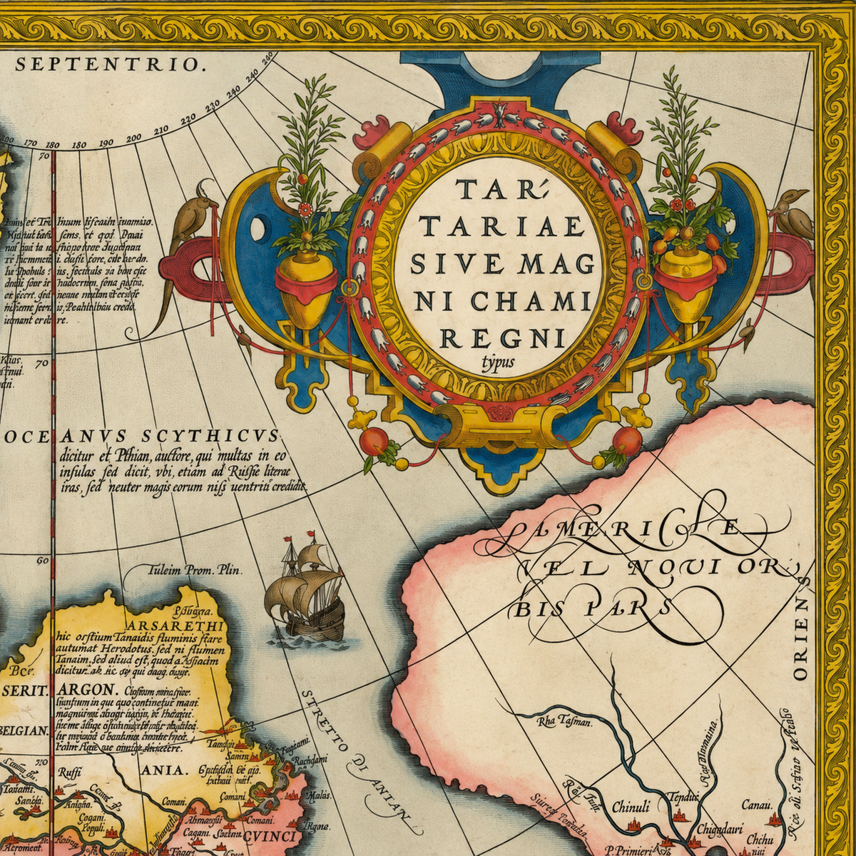 Beautiful Vintage Map of Tartaria 1570 | Old Map Print | Vintage Wall Art | Interior Design Ideas