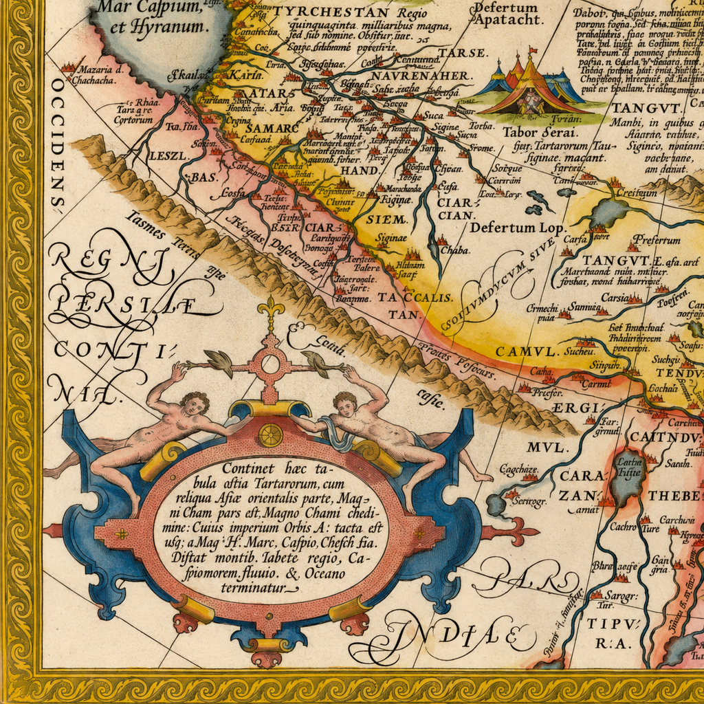 Beautiful Vintage Map of Tartaria 1570 | Old Map Print | Vintage Wall Art | Interior Design Ideas