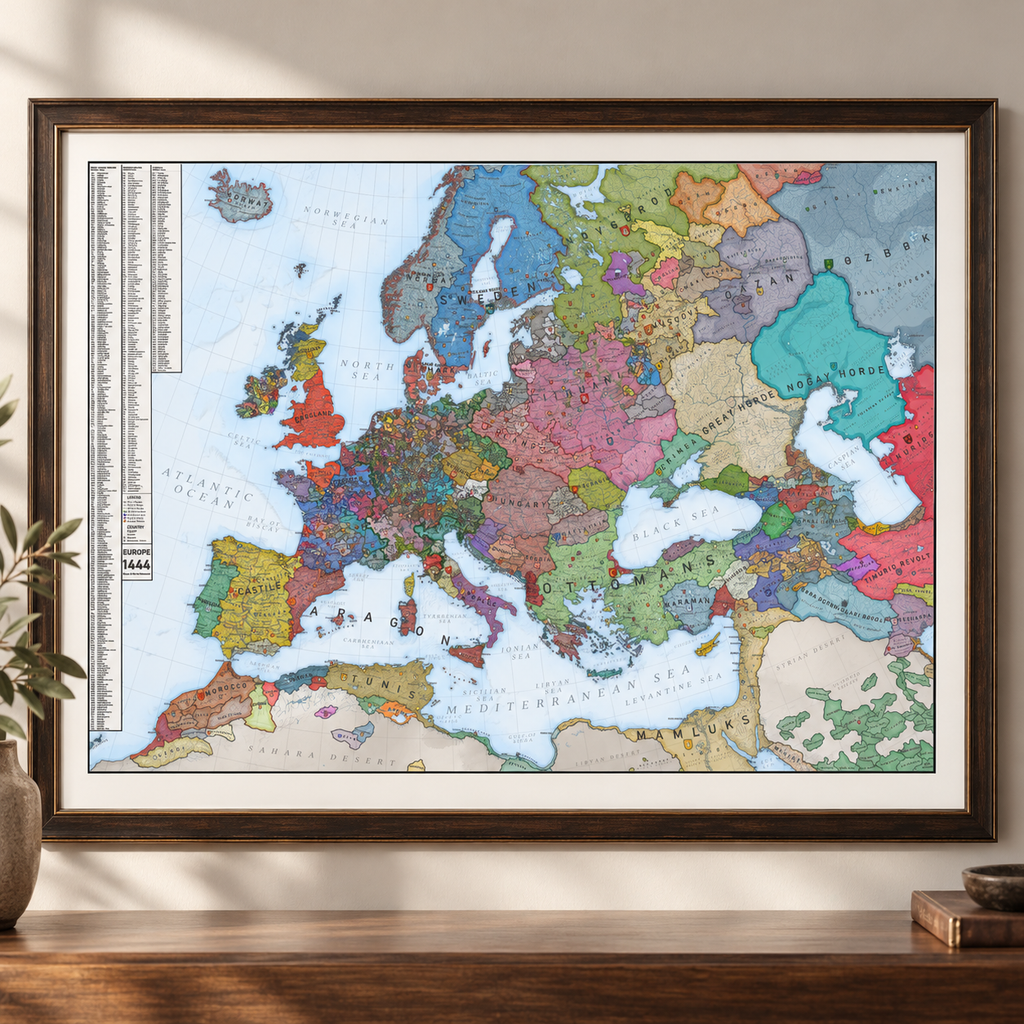 Europe 1444 History Map