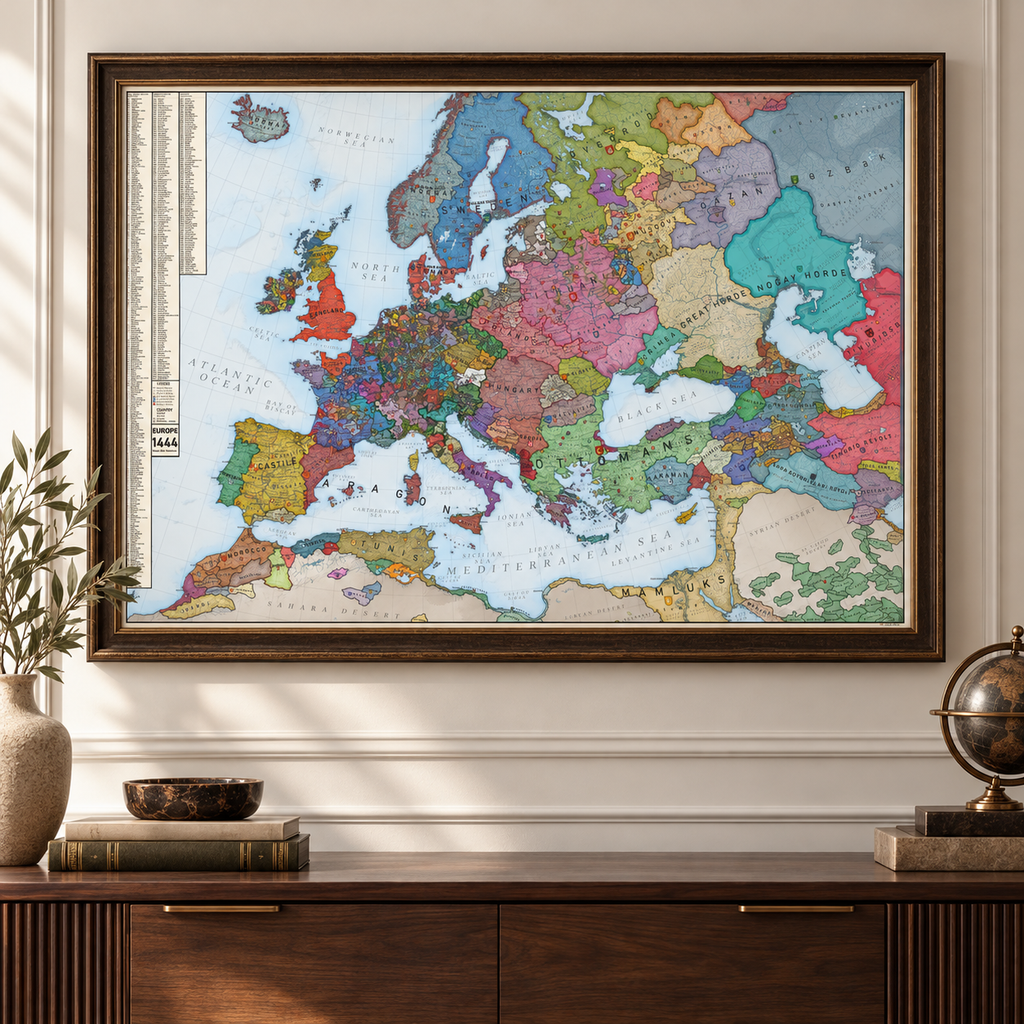 Europe 1444 History Map