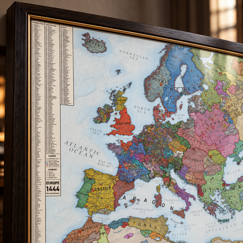 Europe 1444 History Map