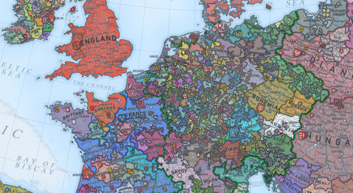 Europe 1444 History Map