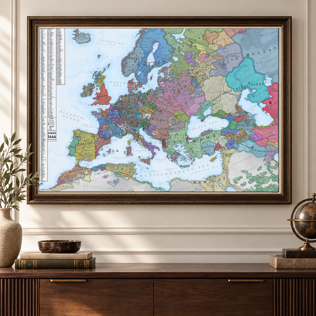 Europe 1444 History Map